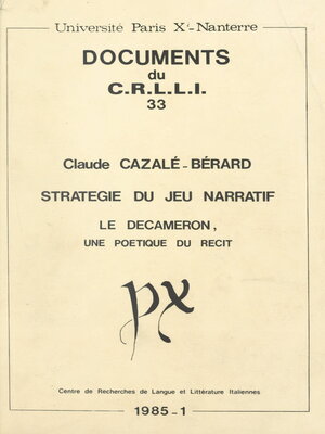 cover image of Stratégie du jeu narratif
